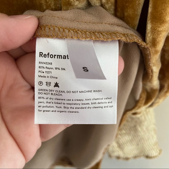 Reformation Boheme Long Sleeve Velvet Wrap Dress - Picture 14 of 16